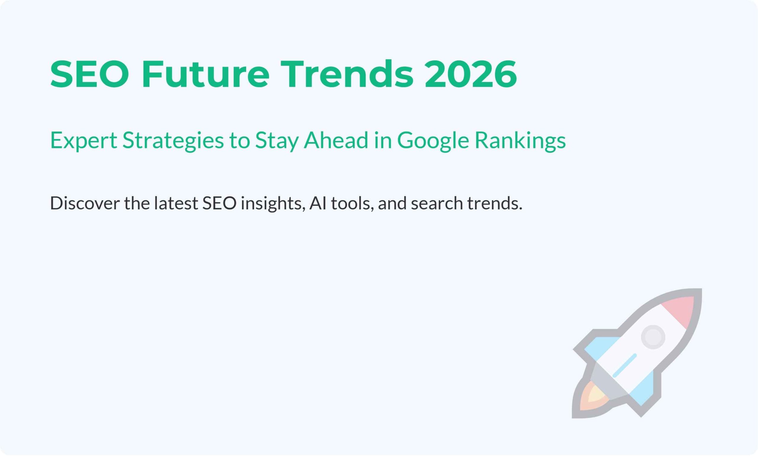 SEO Future Trends 2026